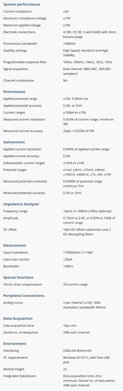 Specifications_OctoStat5000